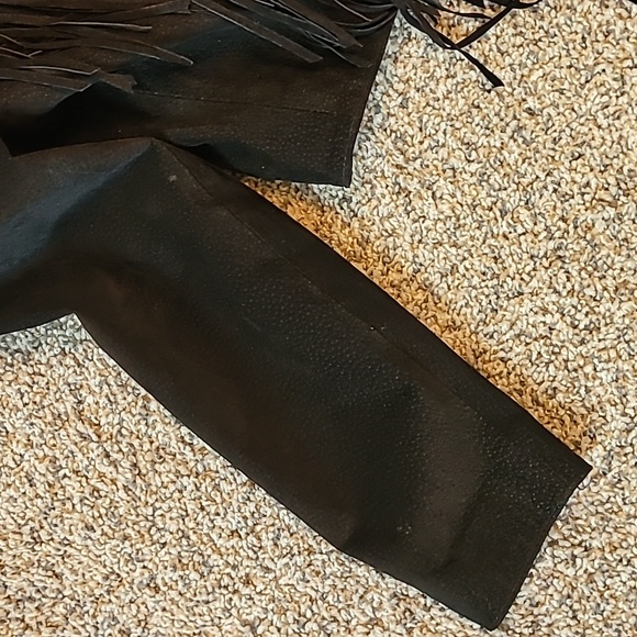 (258)Vintage Scully black suede fringe jacket - Picture 9 of 17